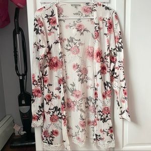 Floral Long Cardigan